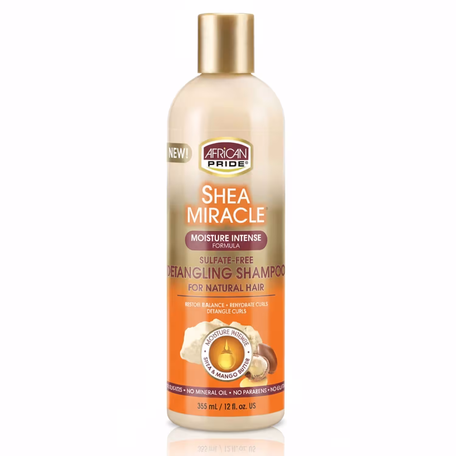 شامپو شی باتر بدون سولفات گره بازکن موهای فر افریکن پراید حجم 355 میل | AFRICAN PRIDE Shea Butter Sulfate-Free Detangling Shampoo for Curly Hair