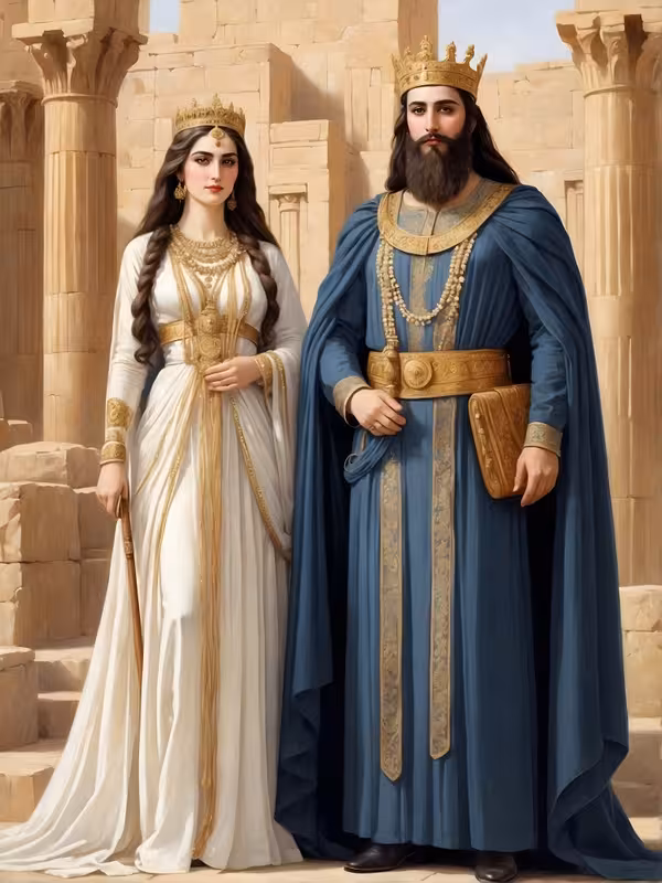 پوستر دیواری سلطنتی پادشاه و ملکه