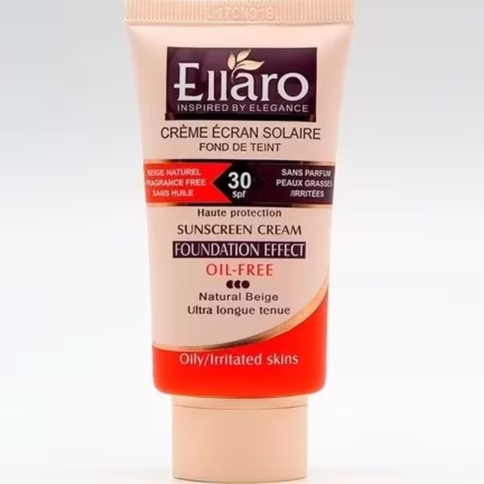 کرم ضد آفتاب رنگی الارو با SPF30، مناسب انواع پوست، حجم 40 میلی لیتر، رنگ بژ طبیعی