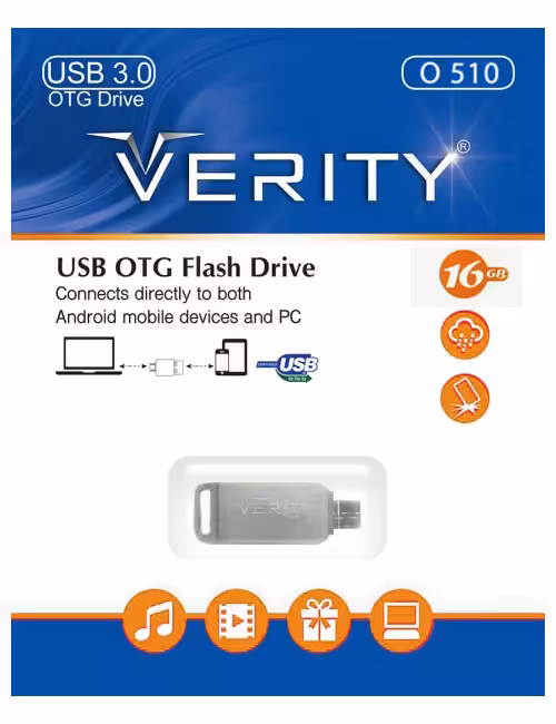 فلش مموری OTG وریتی مدل O510 ظرفیت 16 گیگابایت