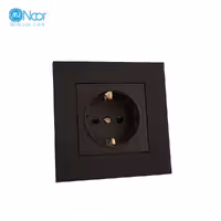مکانیزم پریز ارت دار مشکی با مغزی پلاستیکی پارت مدل پارلا 7516/01 - مستر نور