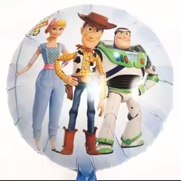 بادکنک فویلی گرد طرح اسباب بازی ها