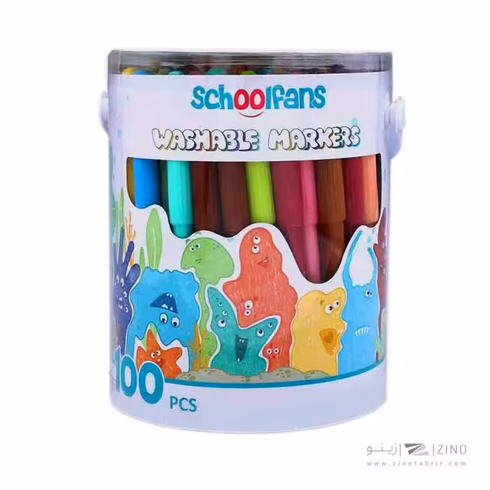 ماژیک نقاشی100رنگ استوانه ای اسکول فنز کد92437