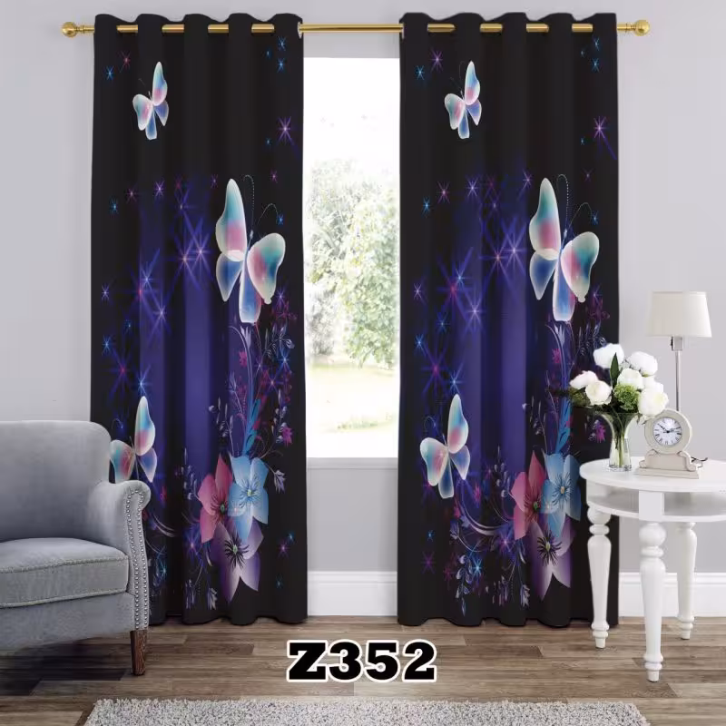 پرده سه بعدی طرح پروانه