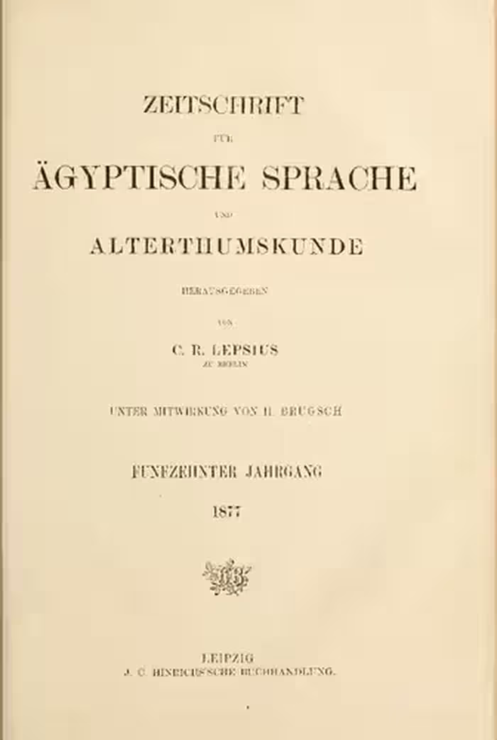 خرید و دانلود نسخه کامل کتاب Zeitschrift für Ägyptische Sprache und Altertumskunde