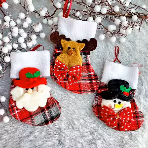 آویز جوراب کریسمس 18 سانت سه مدل کد 205-32