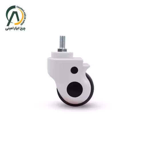 چرخ بیمارستانی قابدار پیچی گردان قطر 100 میلی متر