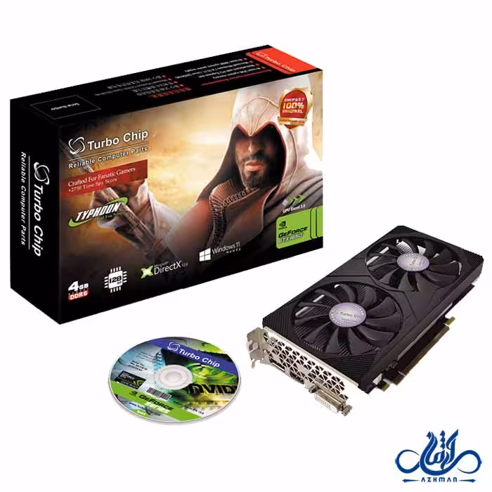 کارت گرافیک توربو چیپ GTX1650 4G D6 128bit