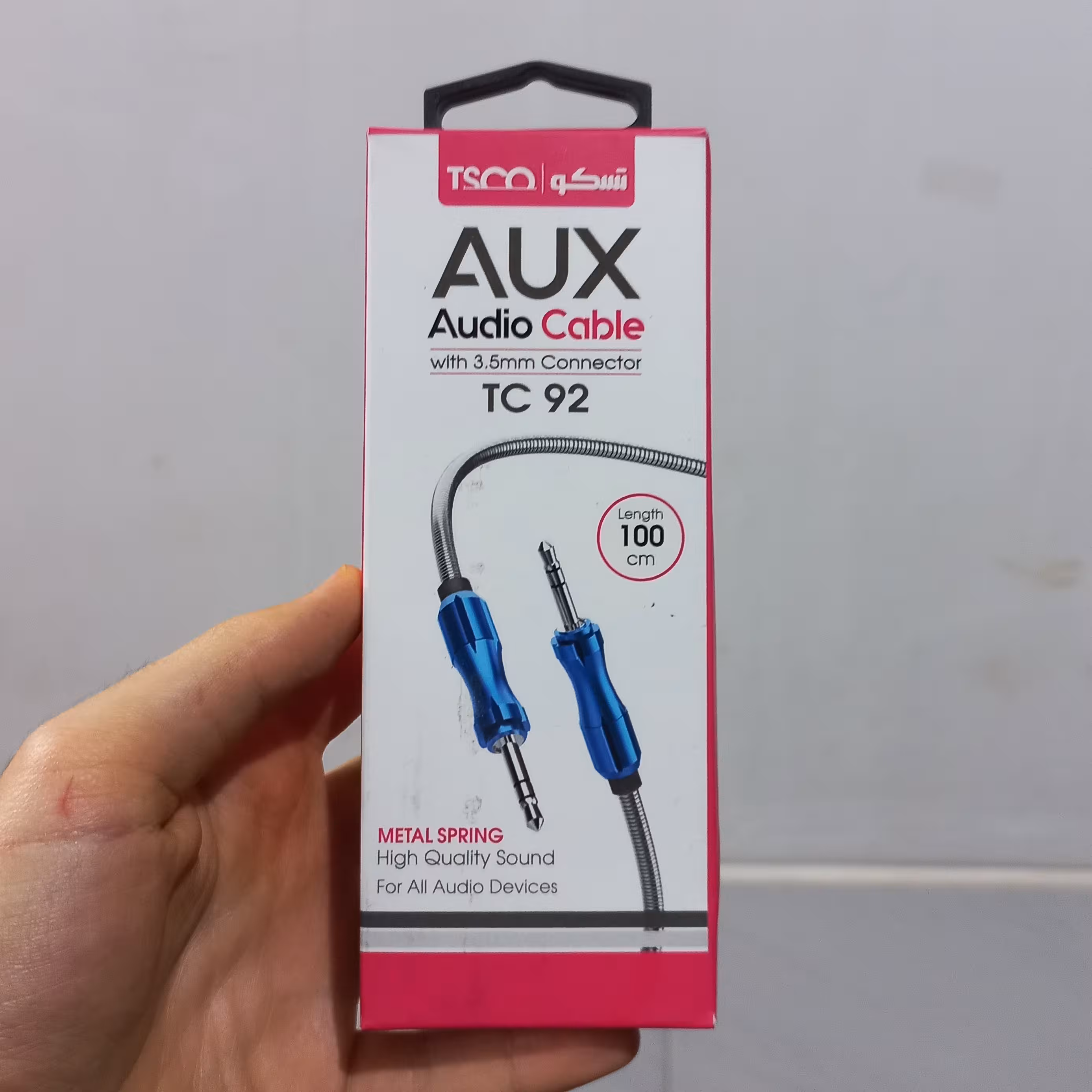 کابل AUX اورجینال تسکو(TESCO) مدل TC92 یک متری