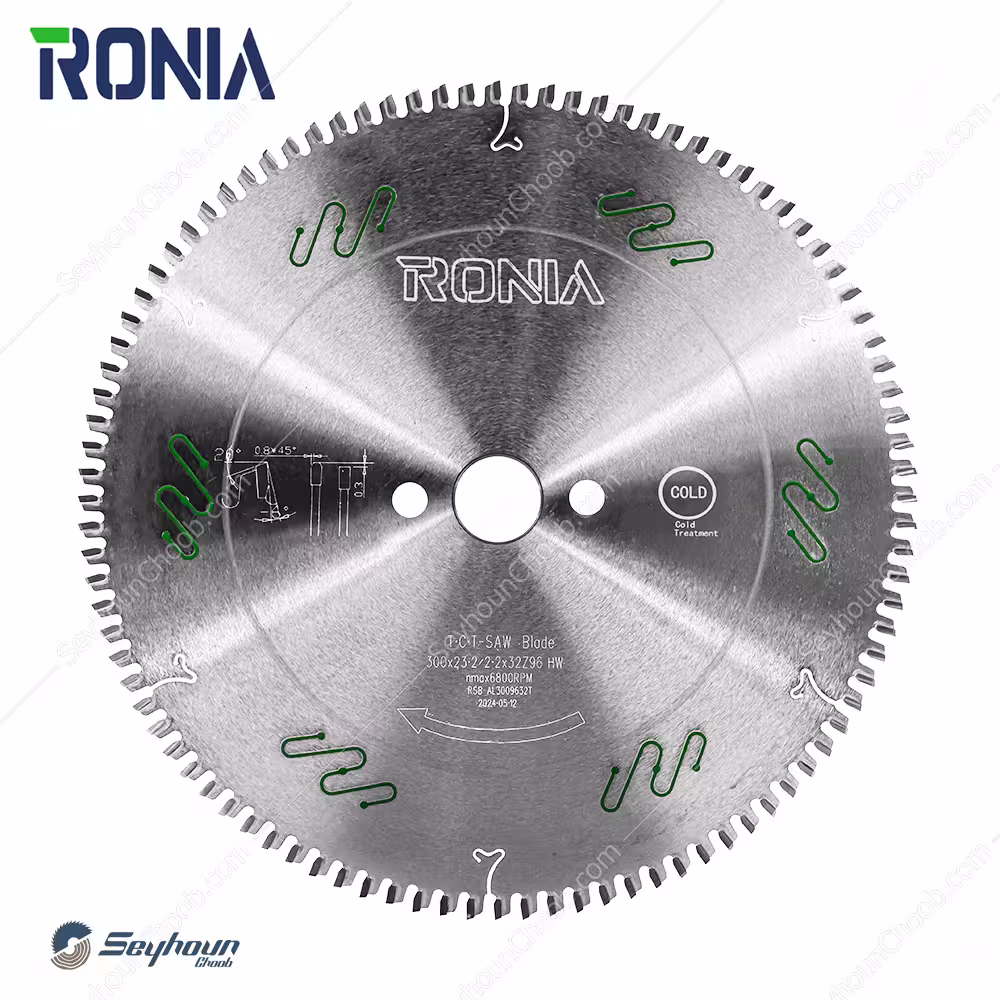 تیغ اره الماسه الومینیوم بر قطر 30 سانتی متر 96 دندانه با شفت 32 ضخامت 3.2 رونیا مدل RSB-AL3009632T