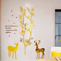 اینه دکوراتیو مدل گوزن سایز یک مترو بیست و سانت