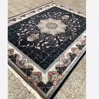 فرش ماشینی 700شانه 100درصدآکرلیک کاشان طرح هیواسرمه ای 12متری (باارسال رایگان)