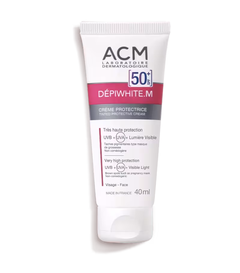 کرم ضد آفتاب ضد لک دپی وایت ام ای سی ام بی رنگ ACM DÉPIWHITE M SPF50 | محافظت بالا، ضد لک، مناسب انواع پوست