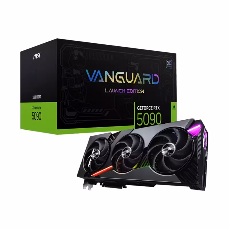 کارت گرافیک ام اس ای GeForce RTX 5090 VANGUARD SOC LAUNCH EDITION 32GB