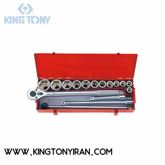 جعبه بکس میلیمتر 3/4 درایو 6 گوش 16 عددی کینگ تونی