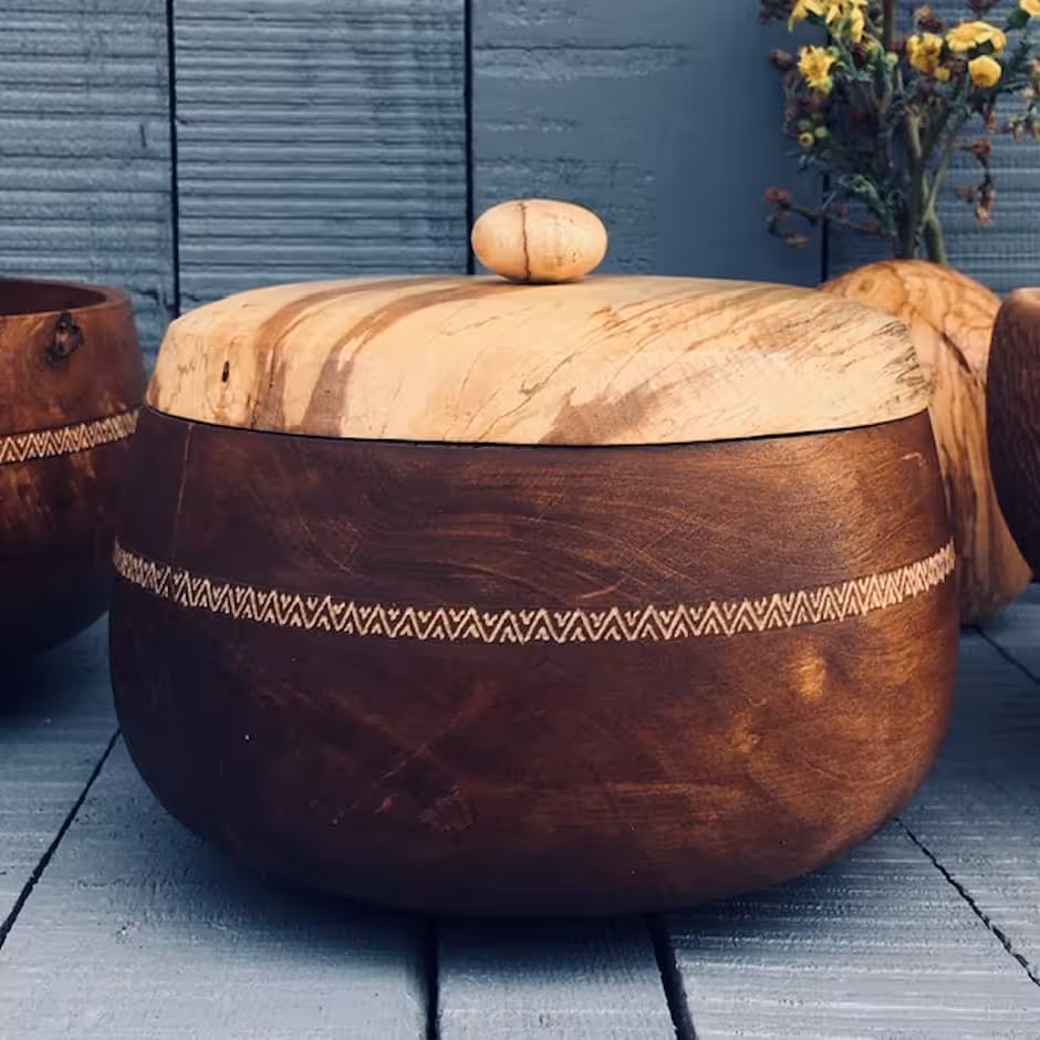 ظرف درب دار چوبی کد 959