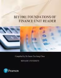 خرید و دانلود نسخه کامل کتاب BFF1001 Foundations of Finance Unit Reader 9780655700517 - Original PDF