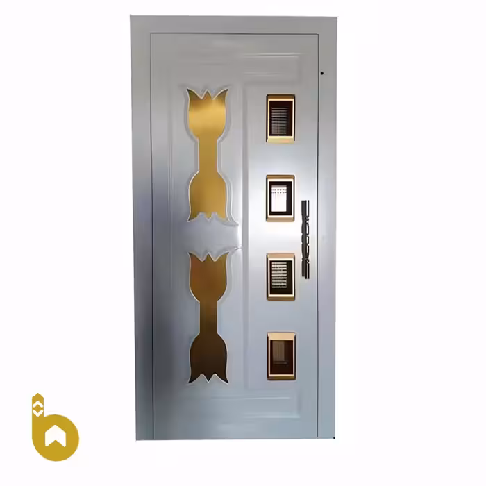 درب لولایی آسانسور | طرح گل لاله |