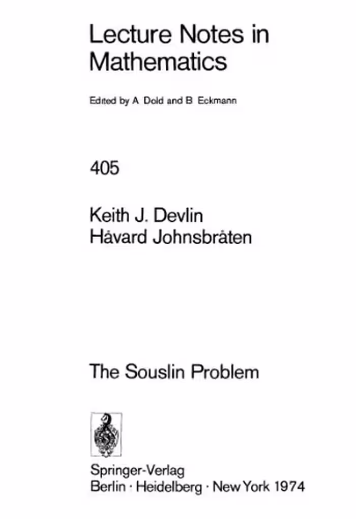 خرید و دانلود نسخه کامل کتاب The Souslin Problem