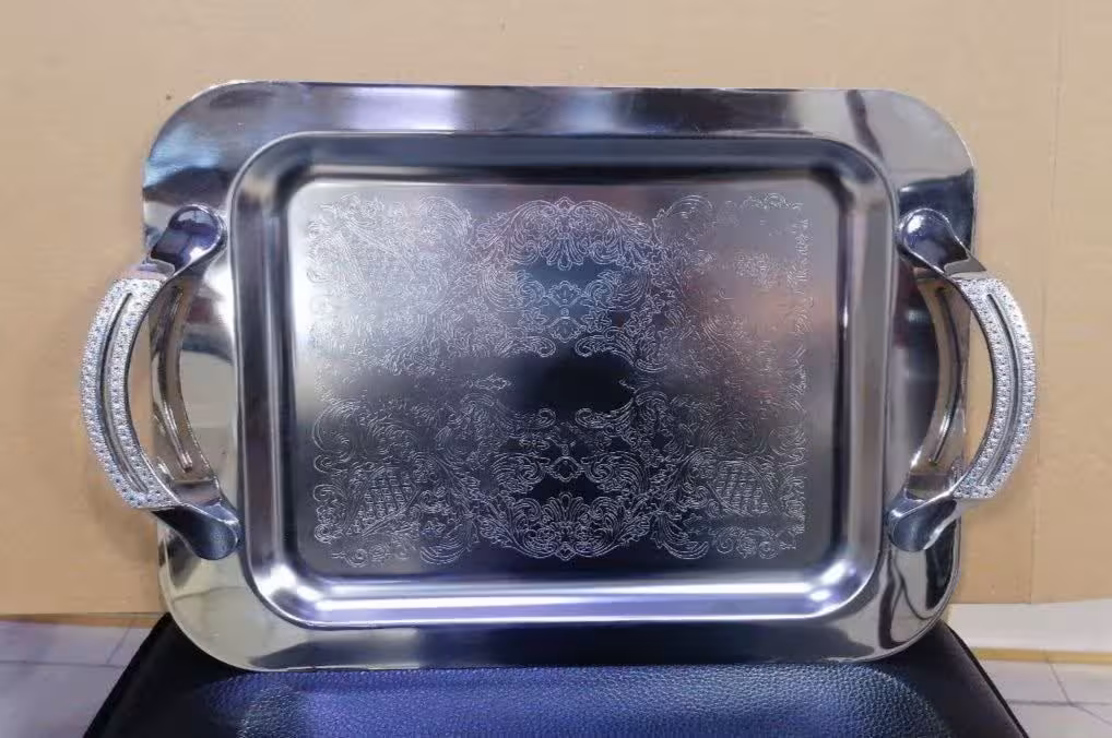 سینی استیل مستطیل سایز متوسط مارک وینکس