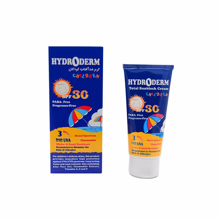 کرم ضد آفتاب کودک spf30 هیدرودرم
