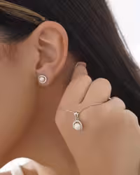 نیمست نقره مروارید خور جواهری کد 00067