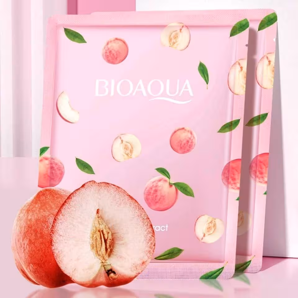 ماسک ورقه ای عصاره هلو و هگزاپپتید بیوآکوا
