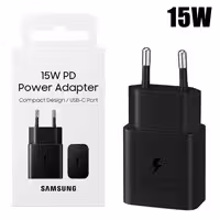 آداپتور شارژر 2پین با پورت Type C Samsung EP-T1510 15W PD پک سفید Orginal 100%