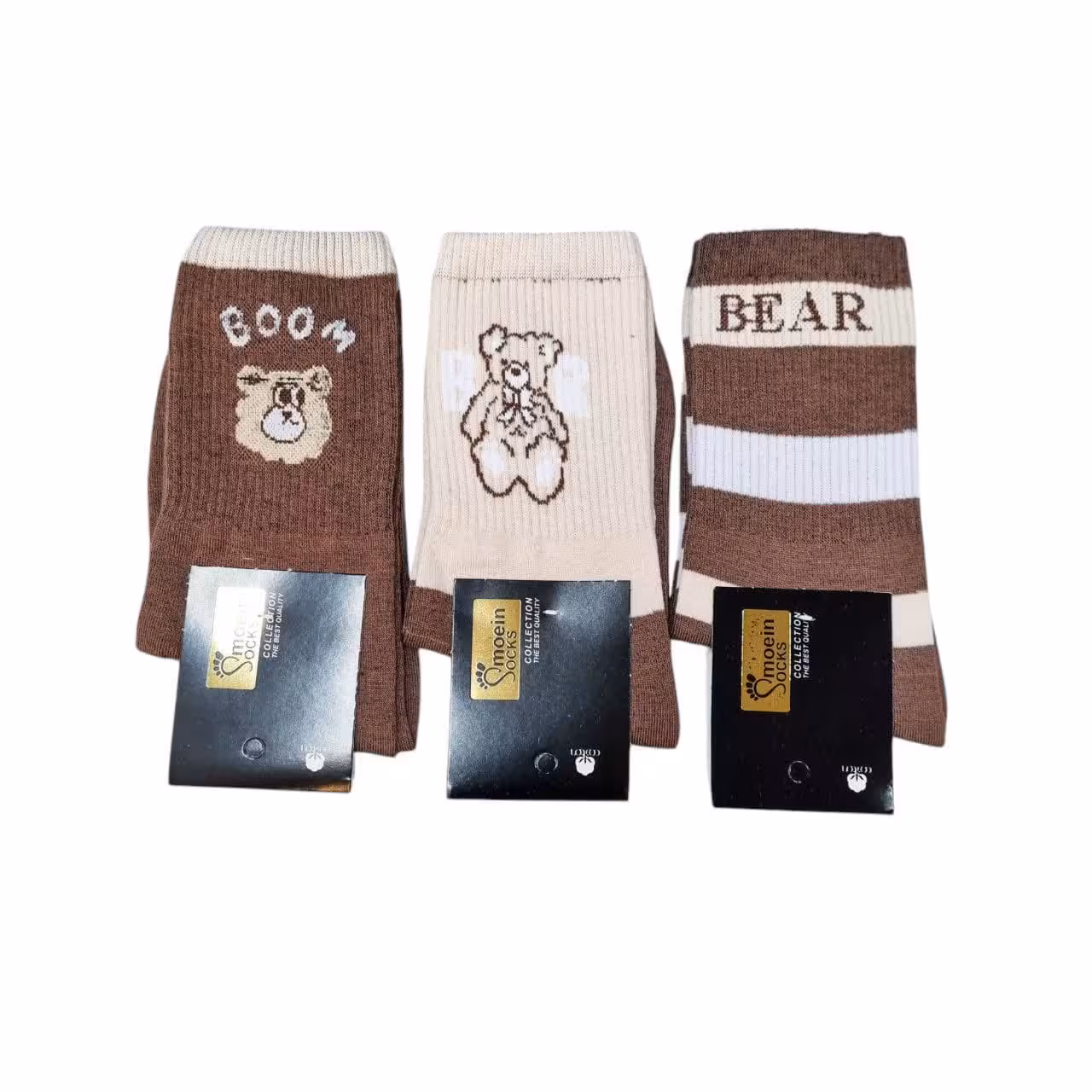 جوراب ساقدار کش انگلیسی اسپورت تدی قهوه ای boom