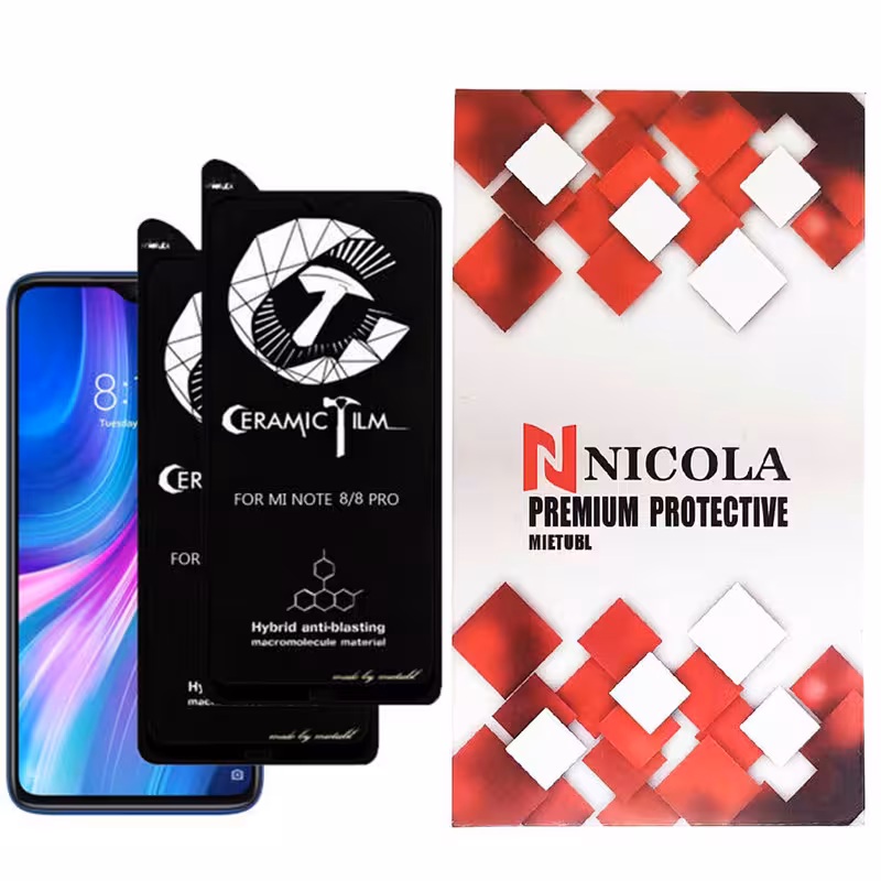محافظ صفحه نمایش سرامیکی میتوبل مدل N2_MTMR مناسب برای گوشی موبایل شیائومی Redmi Note 8 بسته دو عددی