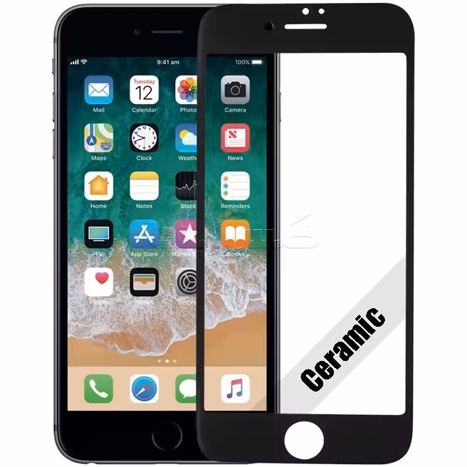 گلس سرامیکی آیفون iPhone 7 Plus مشکی