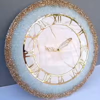 ساعت دیواری رزینی سفید جهیزیه قطر40