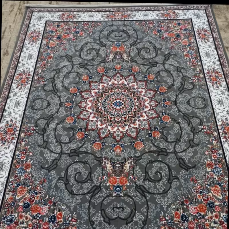 فرش ماشینی12متری جدید کاشان  نقشه برایان(ارسال رایگان)