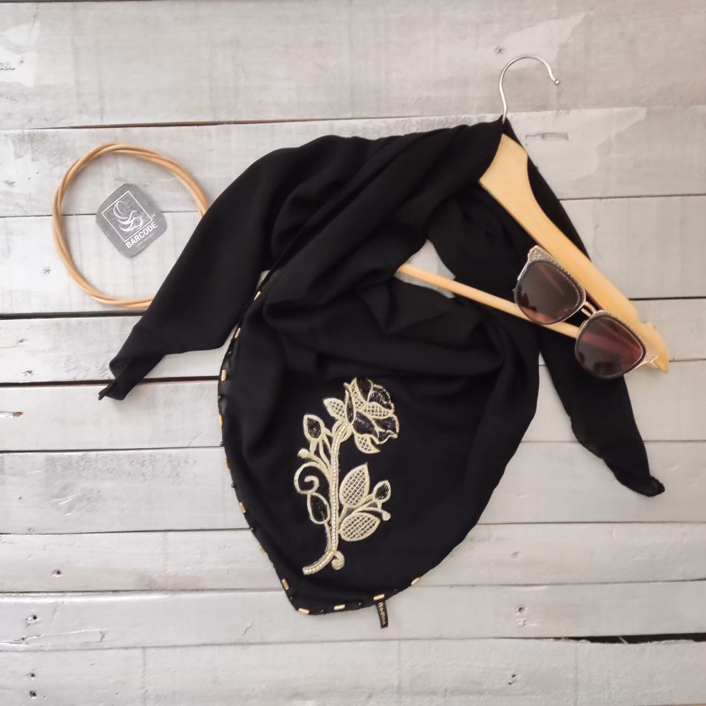 روسری مشکی مجلسی