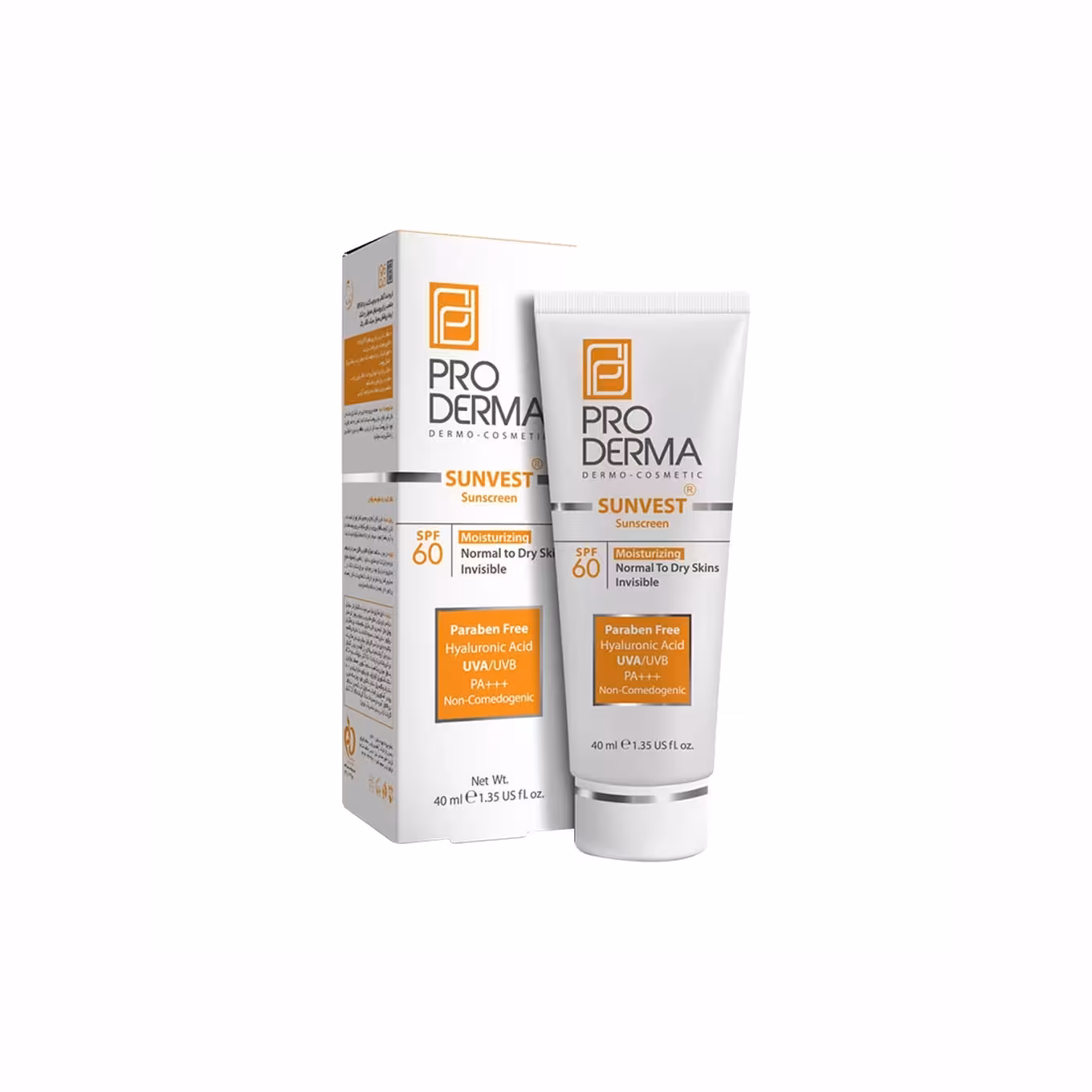 کرم ضد آفتاب و مرطوب کننده پوست نرمال تا خشک spf60 پرودرما