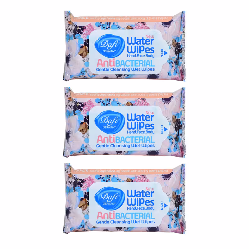 دستمال مرطوب دافی مدل Anti bacterial مجموعه 3 عددی