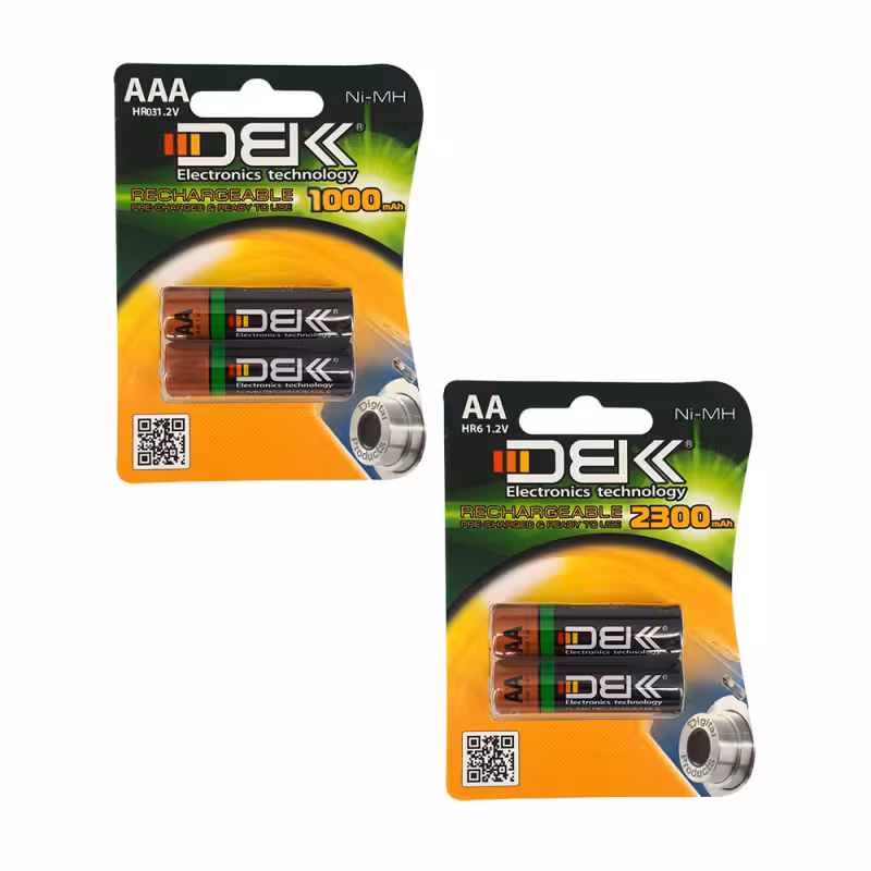 باتری شارژی قلمی 2300mAh و نیمقلمی 1000mAh دی بی کی مدل HR6 و HR03 بسته 4 عددی