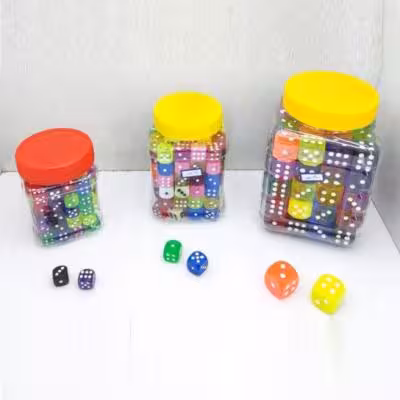 تاس رنگی قوطی