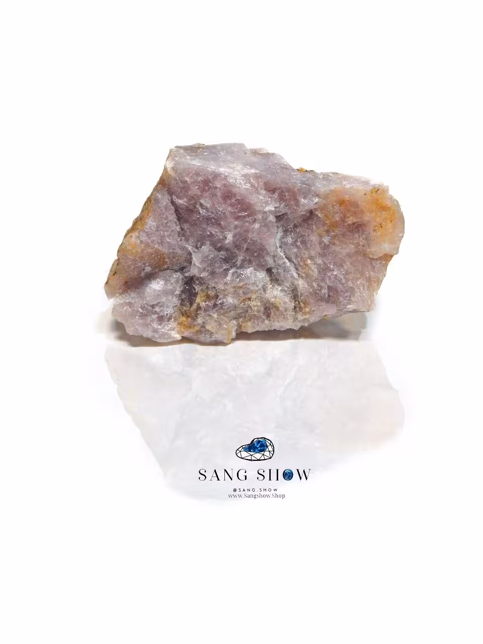 سنگ راف رزکوارتز استثنایی و خوشرنگ نمونه با اصالت S654