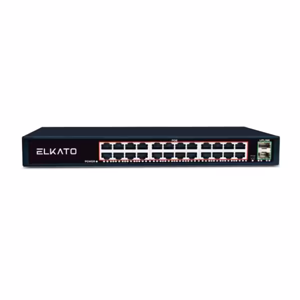 سوییچ 24 پورت PoE الکاتو ELKATO 1SG2402GP-320W | فروشگاه کم نیو