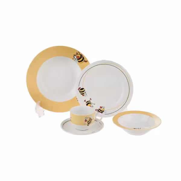 سرویس غذاخوری کودک چینی زرین مدل Bamblby