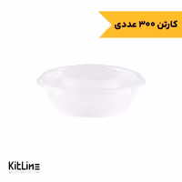 کاسه ماکروویوی پلی پروپیلن شفاف همراه با درب 250 میلی لیتری طب پلاستیک (کارتن 300 عددی)