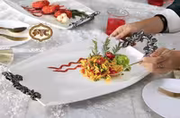 دیس چینی دسته پیوتر مستطیلی سایز بزرگ