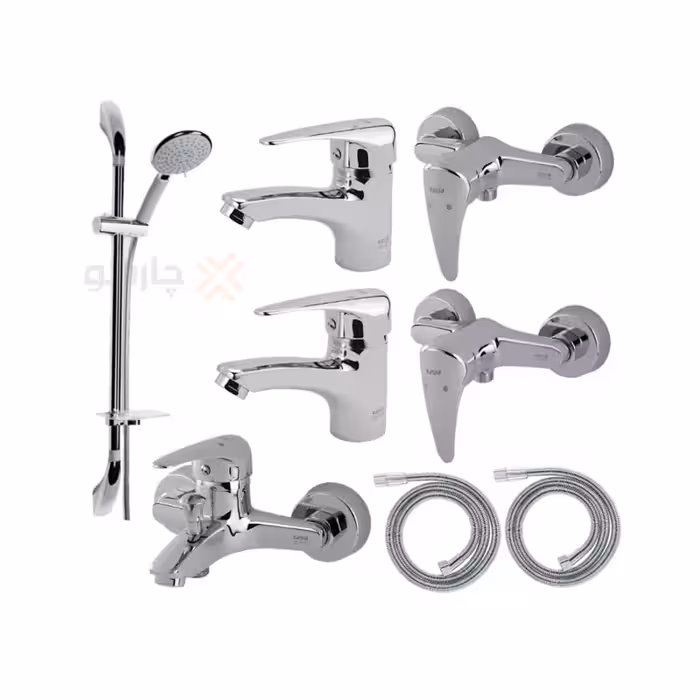 ست هشت تکه کسری مدل کارون کروم