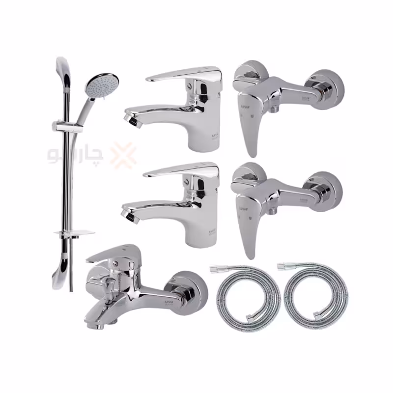 ست هشت تکه کسری مدل کارون کروم