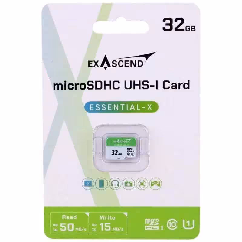 رم میکرو 32 گیگ اگزاسند Exascend Essential-X U1 C10 50MB/s