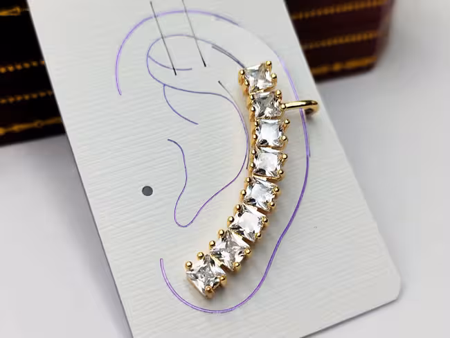 گوشواره بلوتوثی نگین کاری کد goc1