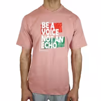 تیشرت نخ پنبه اکو صورتی کد 1041190