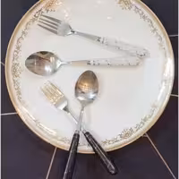 قاشق و چنگال غذا ماربل یونیک