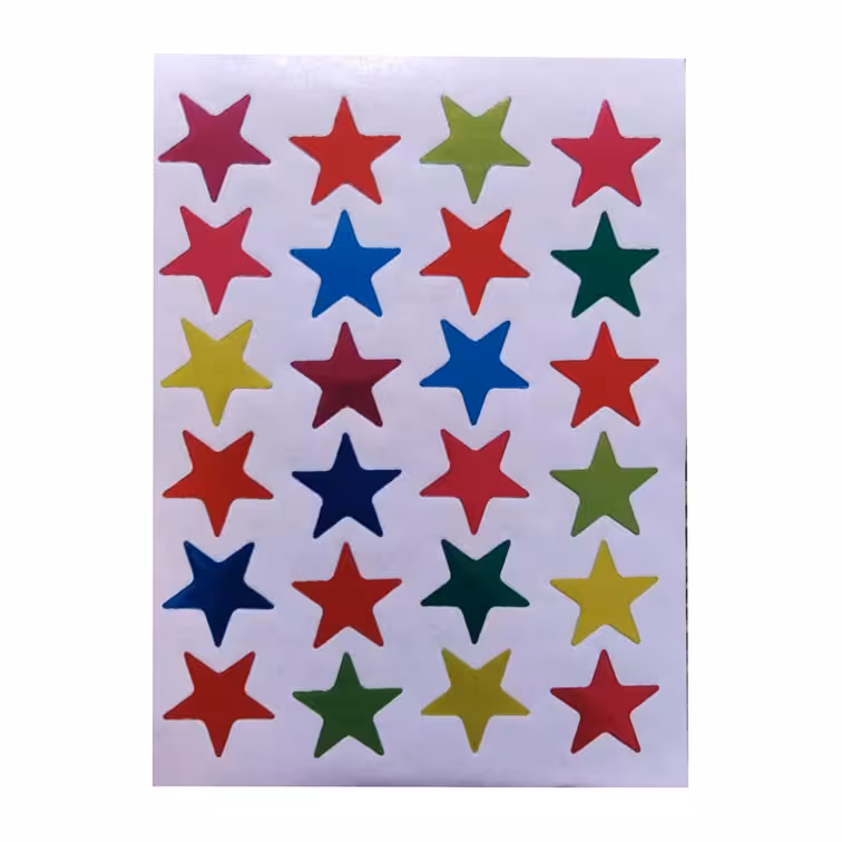 برچسب ستاره درشت (10 برگی) عرضه کننده انواع لوازم تحریر و لوازم اداری